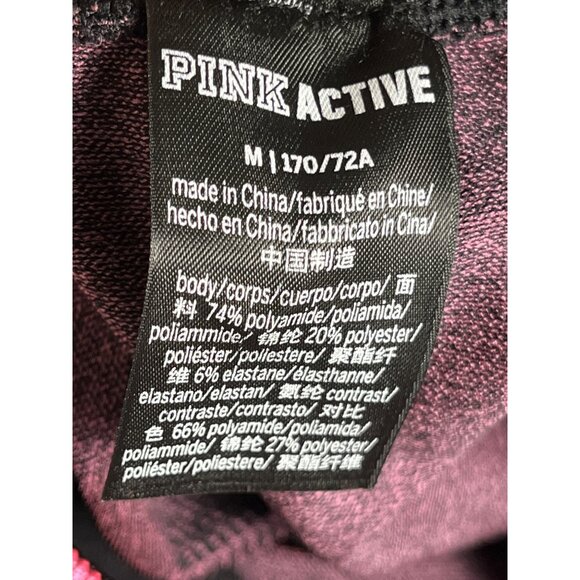 Victoria's Secret Pink Active Leggings Black Compression Activewear Womens M - Picture 3 of 9